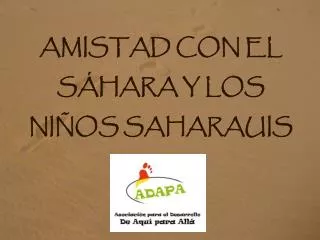 amistad con el s hara y los ni os saharauis