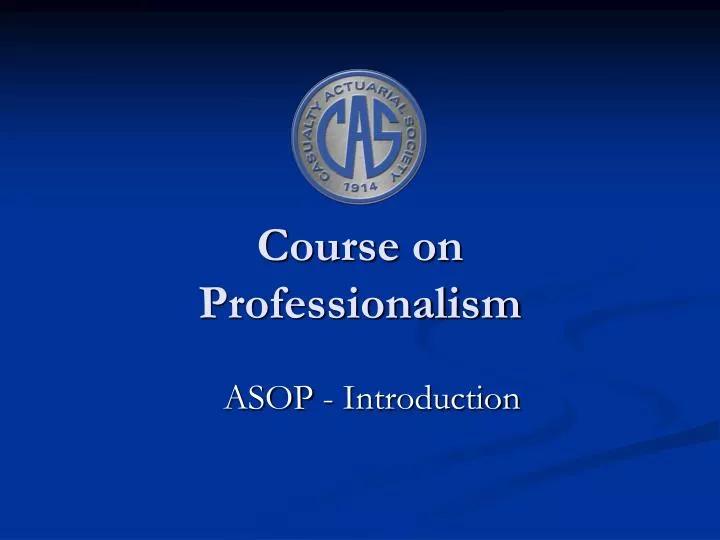 course on professionalism
