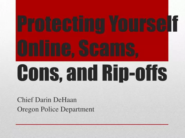 protecting yourself online scams cons and rip offs