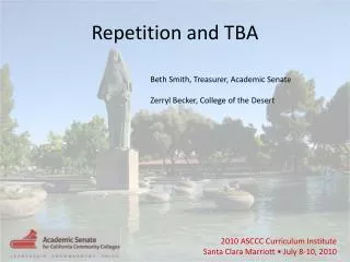 Repetition and TBA