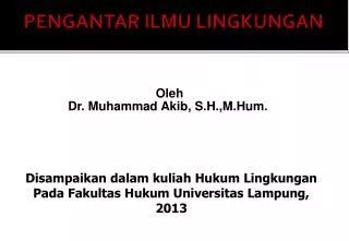 pengantar ilmu lingkungan