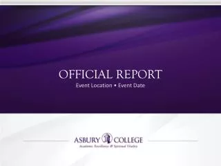official report