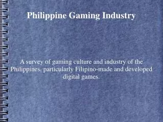 Philippine Gaming Industry