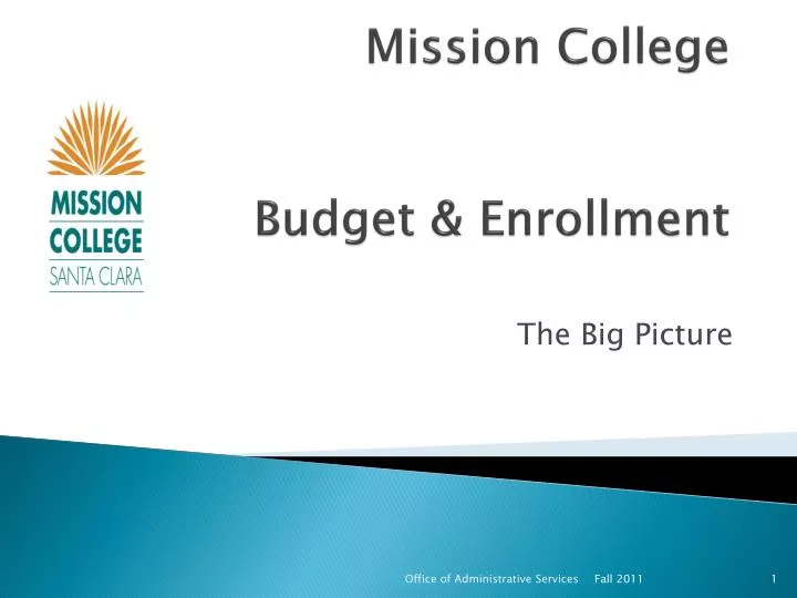 mission college budget enrollment