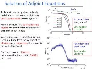 Solution of Adjoint Equations