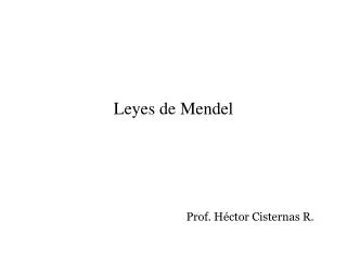 leyes de mendel