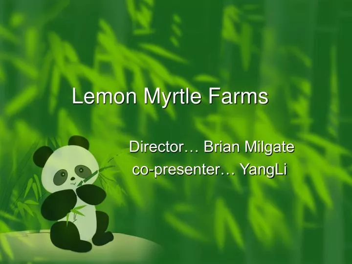 lemon myrtle farms