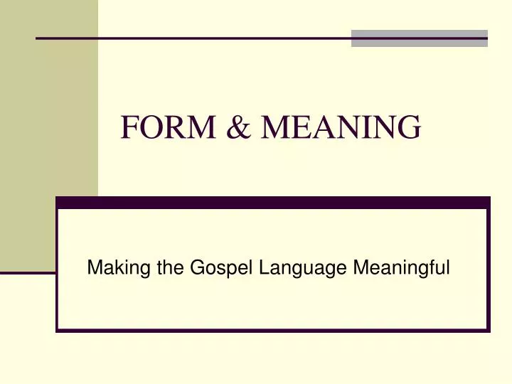 form meaning