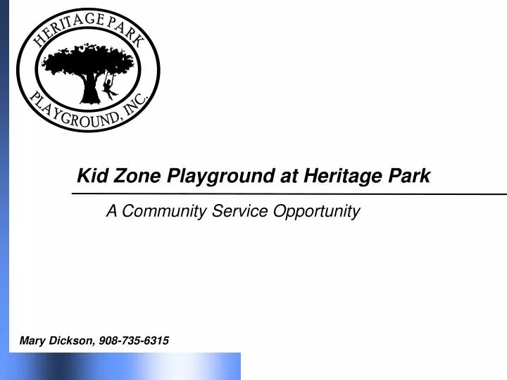 kid zone playground at heritage park