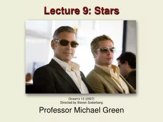 Lecture 9: Stars