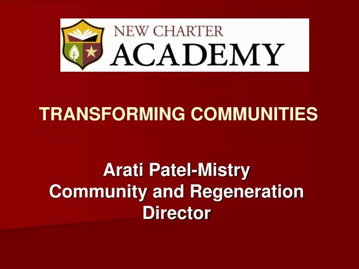 arati patel mistry community and regeneration director