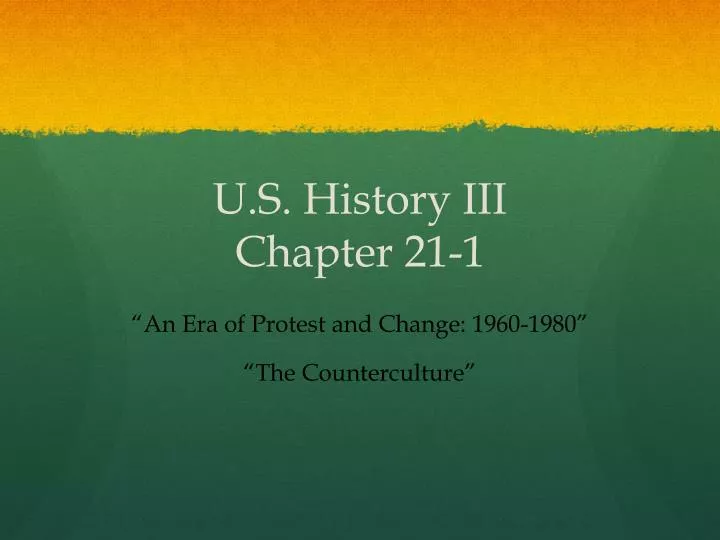 u s history iii chapter 21 1