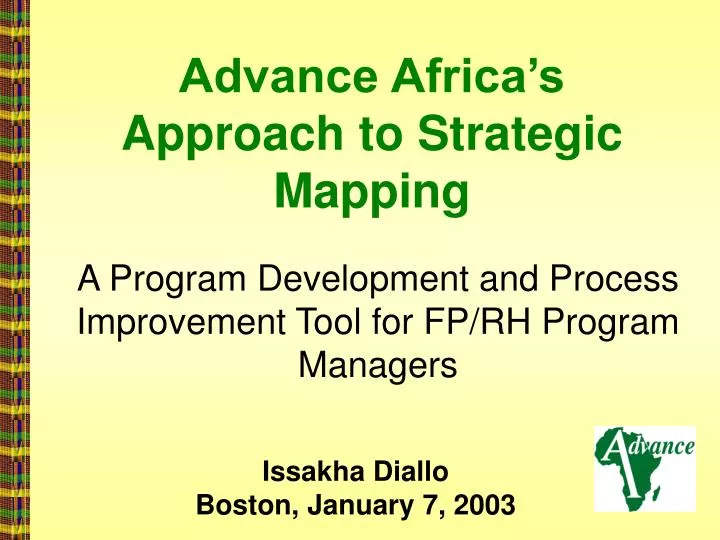 advance africa s approach to strategic mapping