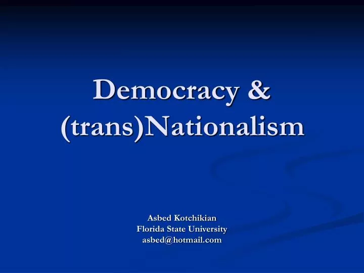 democracy trans nationalism