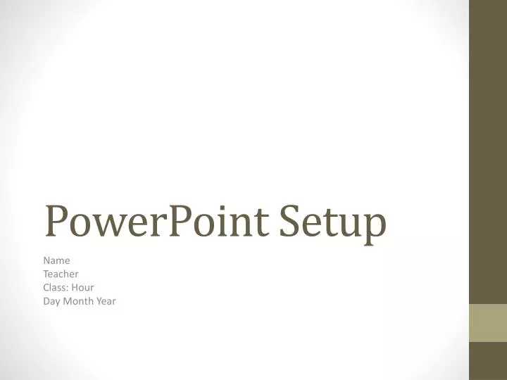 powerpoint setup