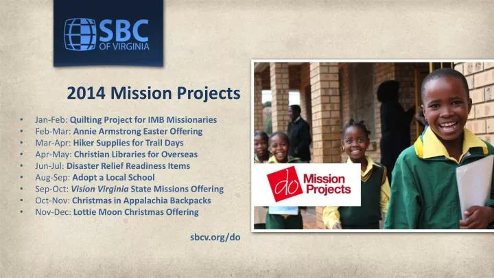2014 mission projects