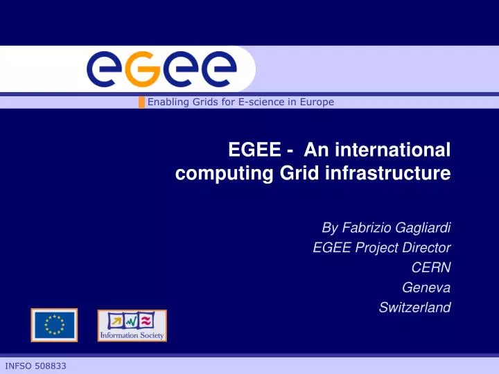egee an international computing grid infrastructure