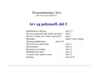 arv og polymorfi del 3