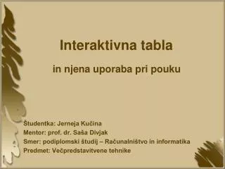 interaktivna tabla