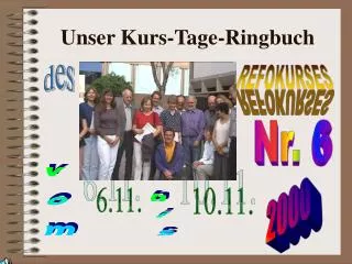 unser kurs tage ringbuch