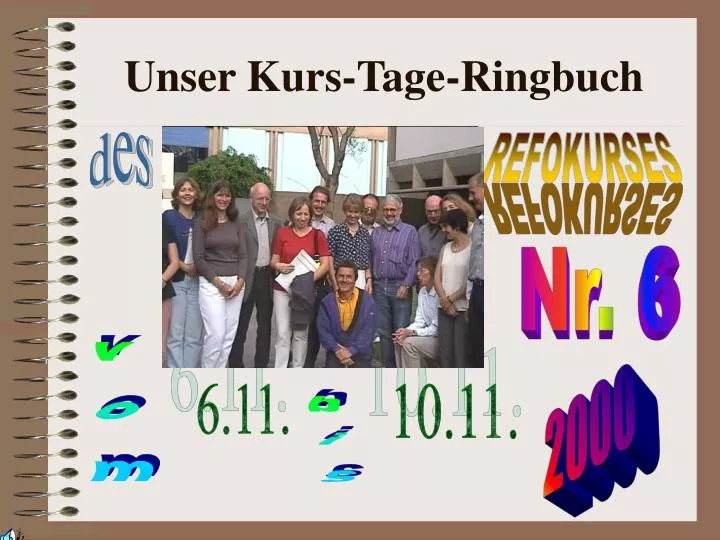 unser kurs tage ringbuch