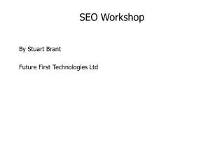 SEO Workshop