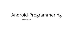 android programmering