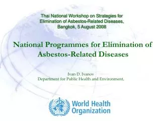National Programmes for Elimination of Asbestos-Related Diseases
