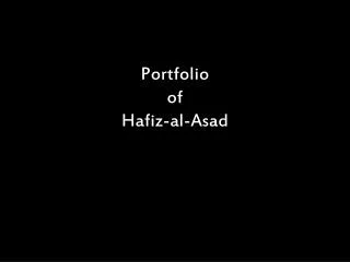 Portfolio of Hafiz-al-Asad
