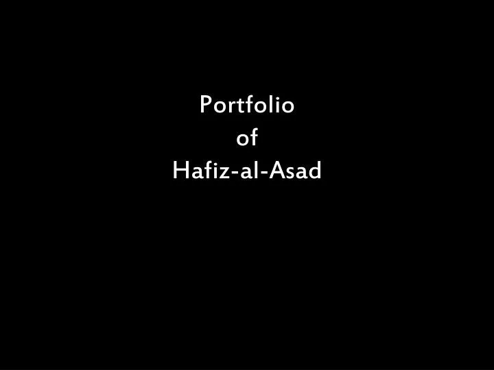portfolio of hafiz al asad