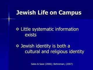 Jewish Life on Campus
