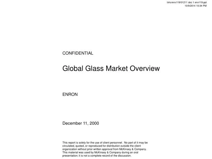 global glass market overview