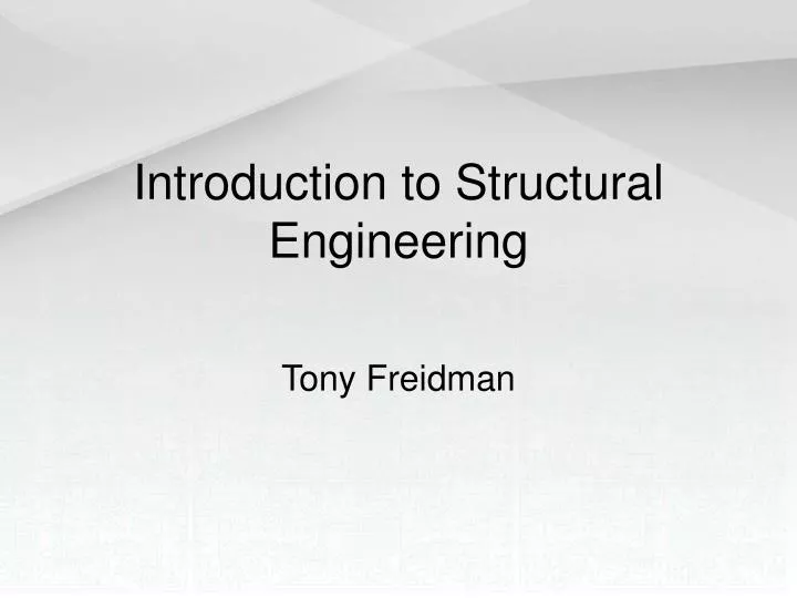 introduction to structural engineering