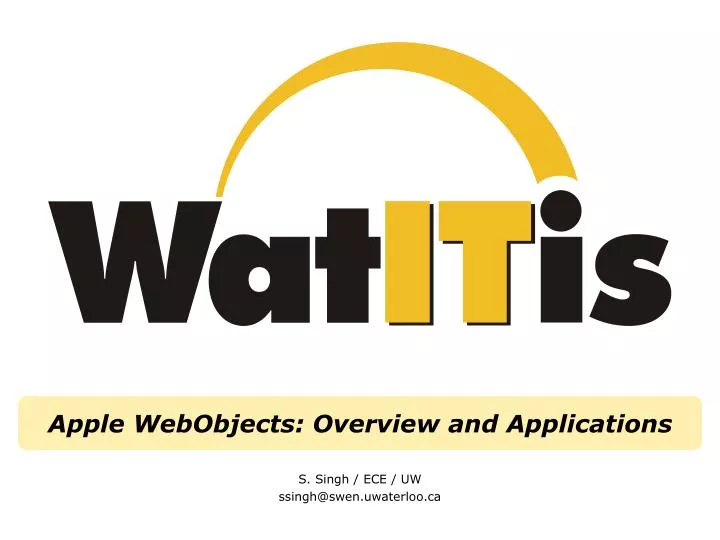 apple webobjects overview and applications