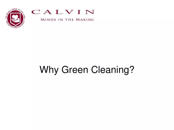 why green cleaning