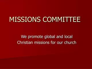 MISSIONS COMMITTEE