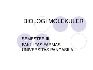 biologi molekuler