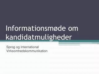 informationsm de om kandidatmuligheder