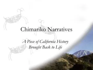 Chimariko Narratives