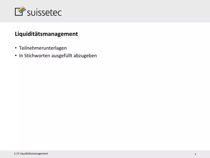 liquidit tsmanagement