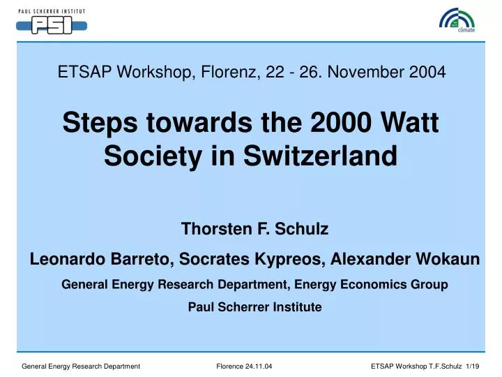 steps towards the 2000 watt society in switzerland