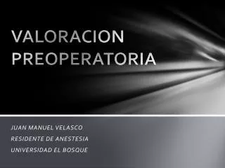 valoracion preoperatoria