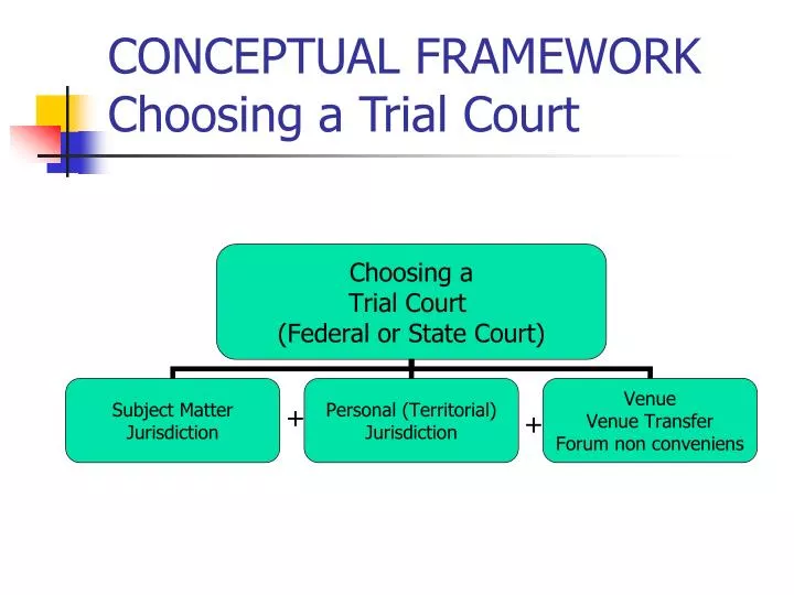 conceptual framework choosing a trial court