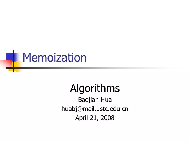 memoization