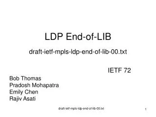 LDP End-of-LIB
