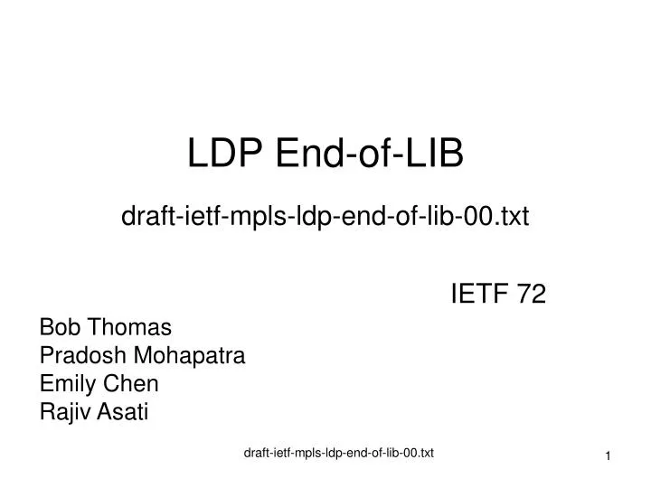 ldp end of lib