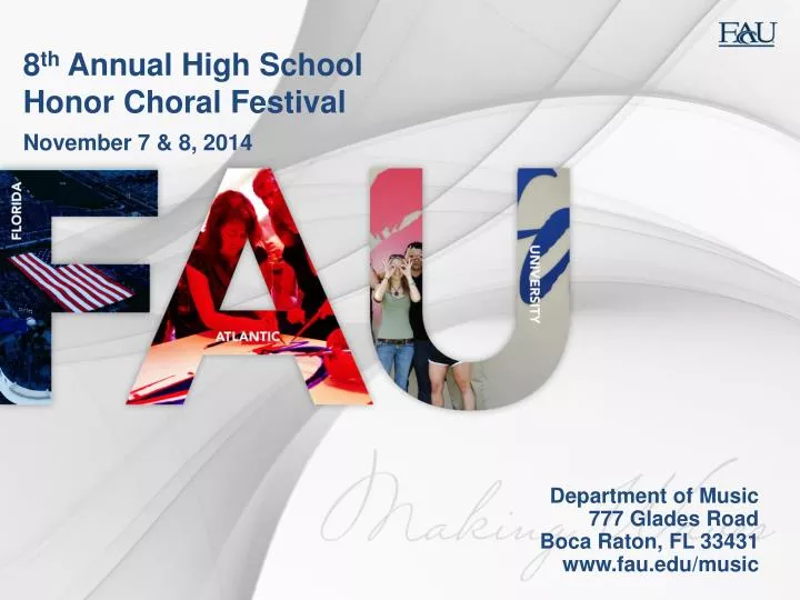 8 th annual high school honor choral festival