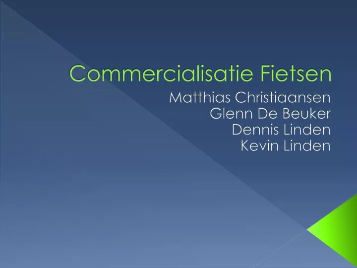 commercialisatie fietsen