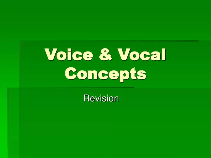 voice vocal concepts