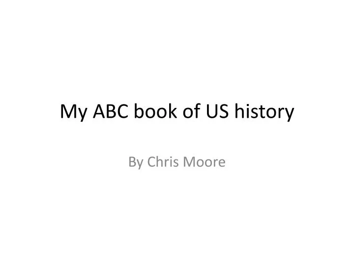 my abc book of us history